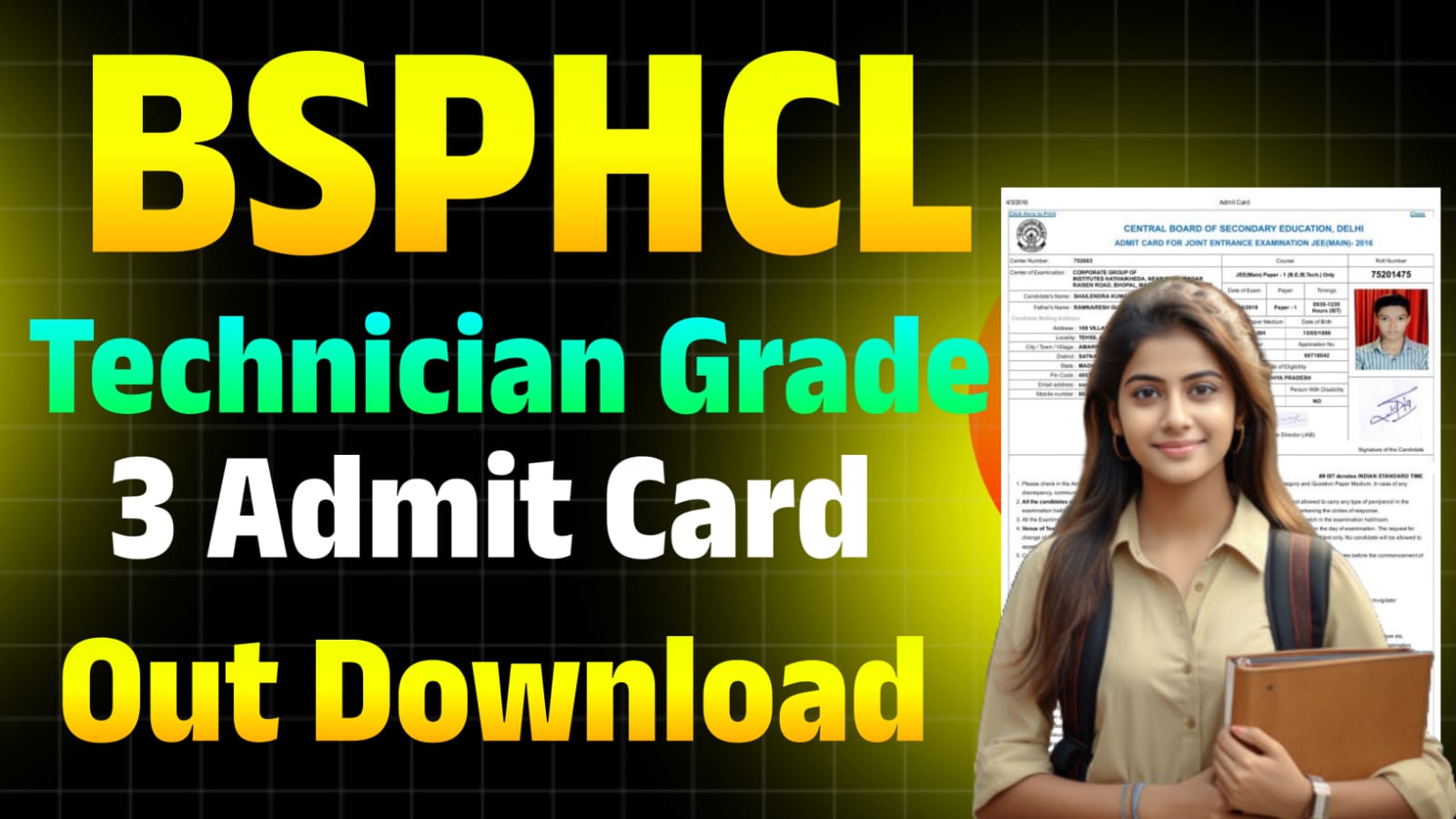 BSPHCL Technician Grade III Admit Card 2025